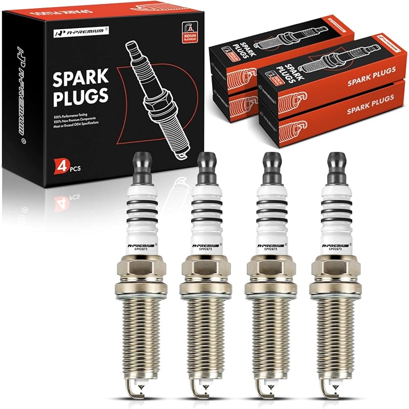 A-Premium 4-Pack Iridium Platinum Spark Plugs for Hyundai Elantra Acce