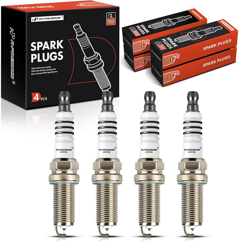 A-Premium Iridium Platinum Spark Plugs Pack of 4 for 2007-2012 Hyundai