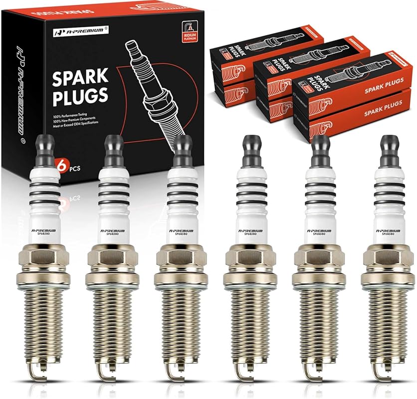 A-Premium Double Iridium Spark Plugs Pack of 6 for Lexus IS250 IS350 G