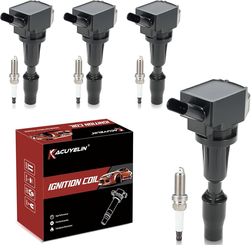 UF764 Ignition Coil Pack with 4 Iridium Spark Plugs for 2015-2022 Hyun