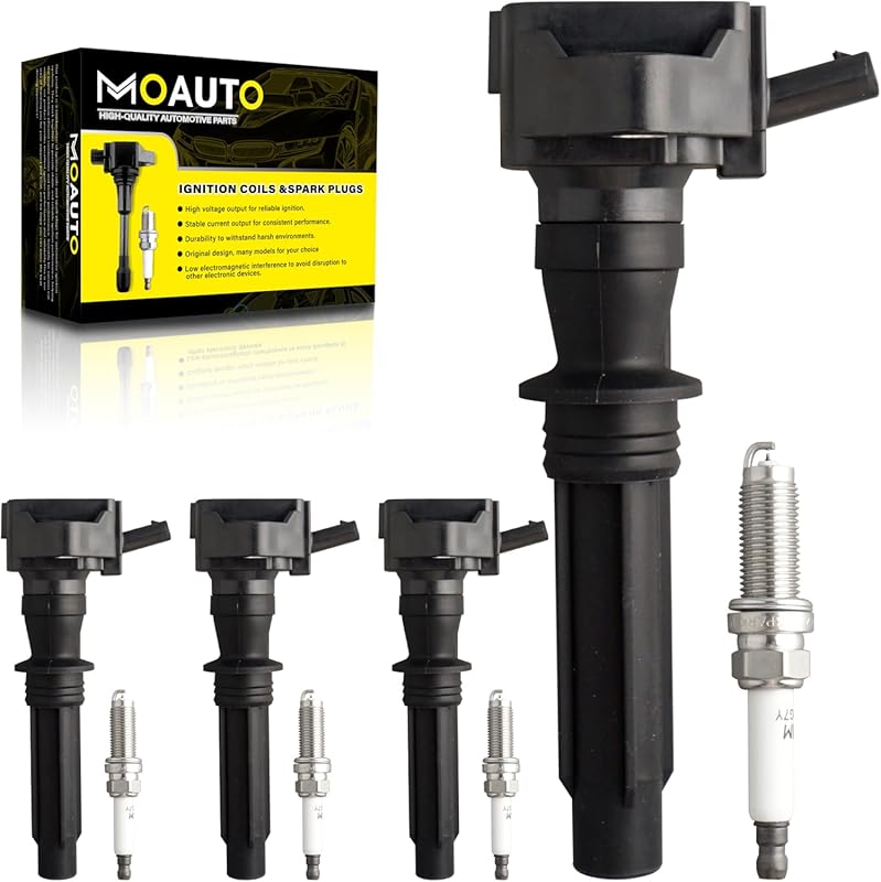 4 LR091616 UF862 Ignition Coils and 4 Iridium Spark Plugs for Land Rov